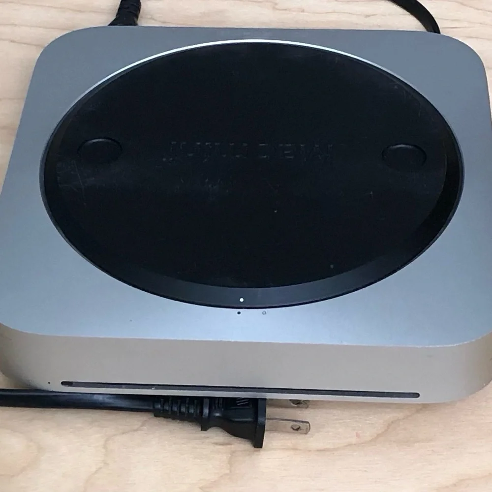 Apple Silver Mac mini with Black Apple Logo